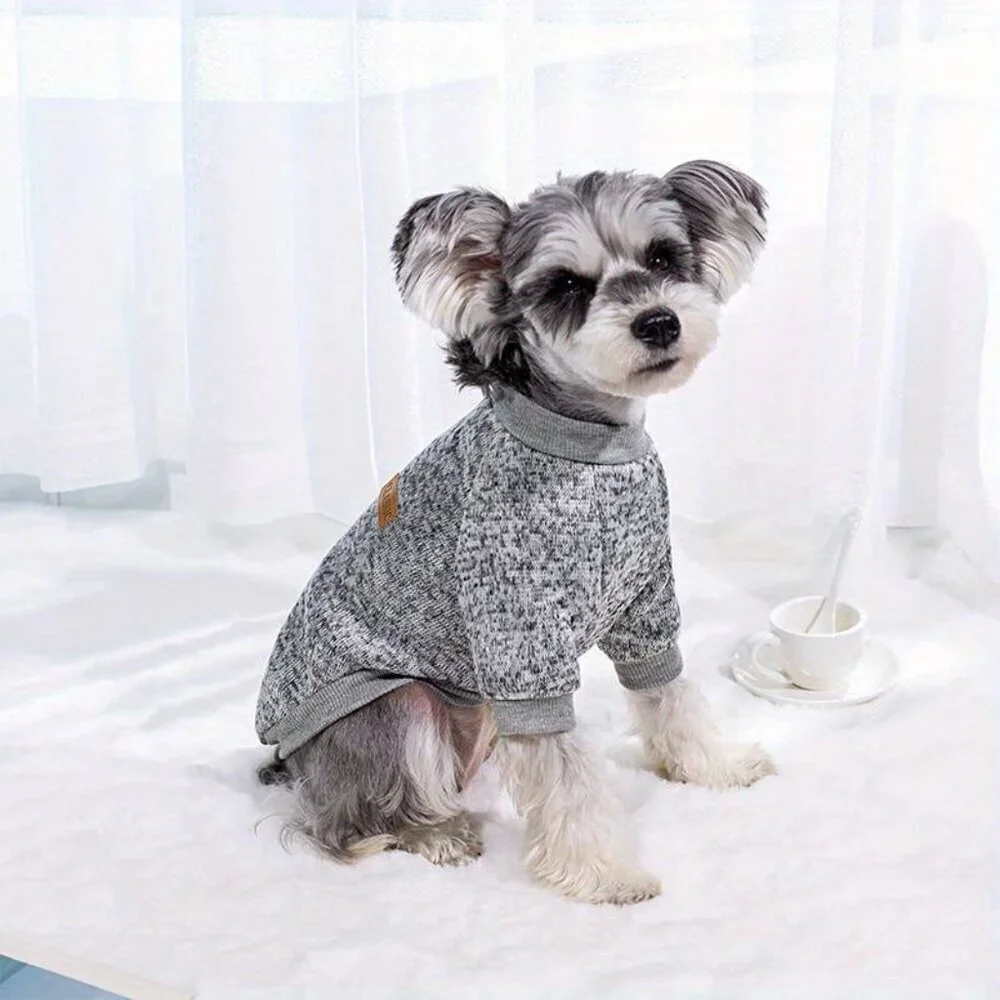 Heather grey sweater for medium size pets